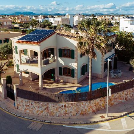 Mallorca Finca Haus Mit Pool Direkt Am Meer Es Trenc, Bootstour Moeglich Sa Ràpita Exterior foto